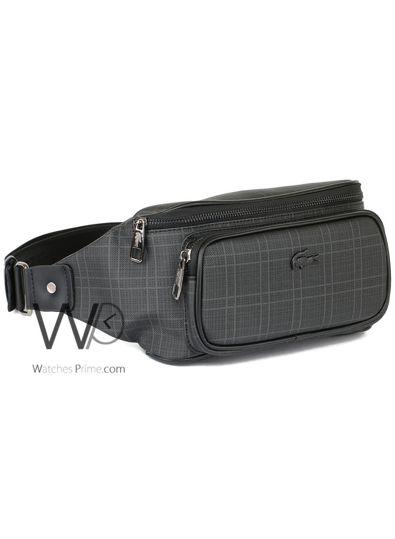 Lacoste Waist Black Monogram Bag For Men