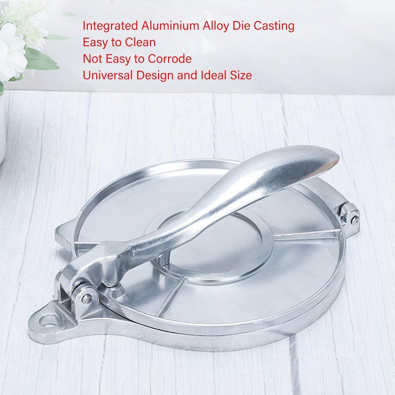 klarako Flour Tortilla Press, 20cm Aluminium Alloy Tortilla Press Tortilla Maker Dough Press Rotis Press with Foldable Handle for Chapati, Roti, Naan, Tacos, for Cooking Home Restaurant - Image 3
