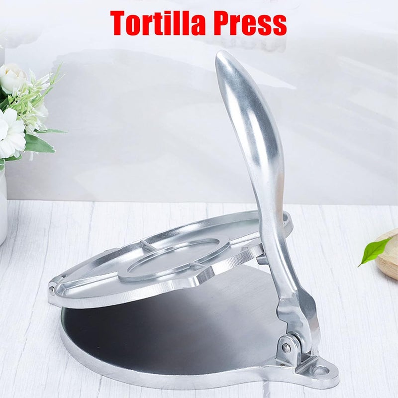 klarako Flour Tortilla Press, 20cm Aluminium Alloy Tortilla Press Tortilla Maker Dough Press Rotis Press with Foldable Handle for Chapati, Roti, Naan, Tacos, for Cooking Home Restaurant - Image 4
