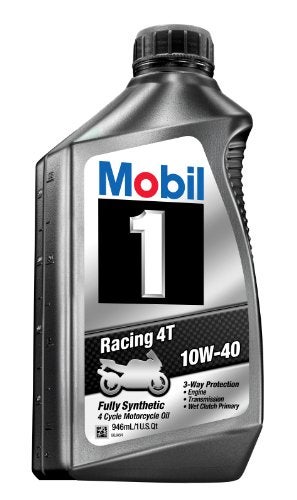 Mobil زيت دراجات نارية Mobil 1 98JA11 10W-40 Racing 4T للدرجات الرياضية - 1 لتر (عبوة من 6) - Image 2