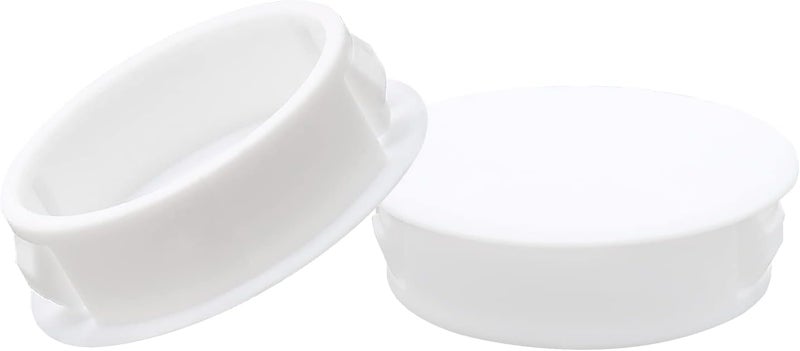 Suiwotin 15PCS 38mm(1 1/2") White Hole Plugs Plastic Flush Type Hole Plugs Snap in Locking Hole Tube, Furniture Fencing Post Pipe Insert End Caps (White) - Image 2