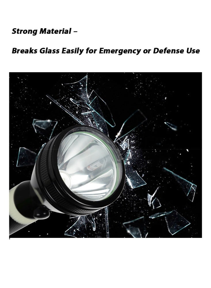Rechargeable 3-in-1 LED Flashlight with CREE LED and Aluminum Body for Outdoor Emergency Use - Black - Image 4