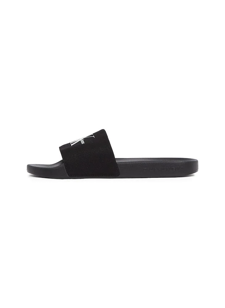 Calvin Klein Jeans Monogram One Strap Flip Flops