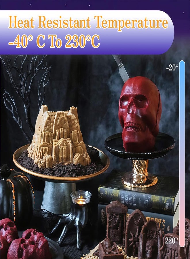 RoseFlower 3D Skull Ice Cube Molds for Whiskey, Cocktails, Silicone Mould for Chocolate, Candy, Gummy, Resin, Candle, Flexible & Easy Release, Halloween Baking Essential Supplies - Image 5