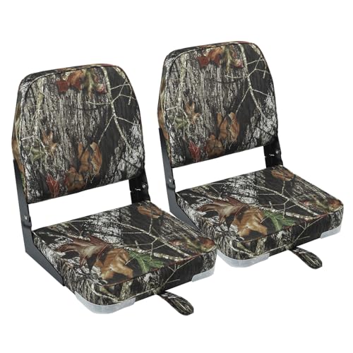 ERGOSEAT Folding Boat Seat Padded Folding Boat Chair with Backrest Marine Bass Jon Boat Seat - Image 1