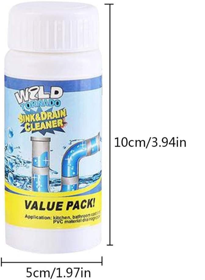 Toilet Drain Unblocker, Tub, Sink & Drain Unblocker,Powerful Cleaning Fluid - Pipe tunnel powder 110 Gram  - Image 2
