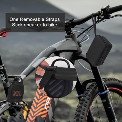 YouKnow Silicone Cover and Travel Case for JBL Clip 5 Ultra Portable Bluetooth Speaker, with Removable Strap Attach to Bike Golf Cart Boat (Silicone Cover and Travel Case) (Black) - Image 5