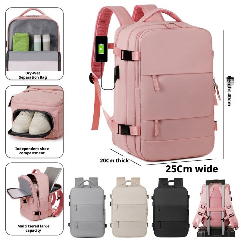 Hot-Selling Carry-on Backpack 20-35L Business Travel Backpack with Wet/Dry Separation - Image 1