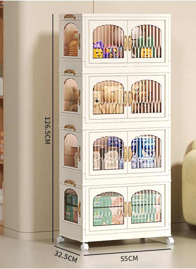 NKX 4 Layers Stylish Multi-Functional Storage Cabinet Wardrobe  - Image 1