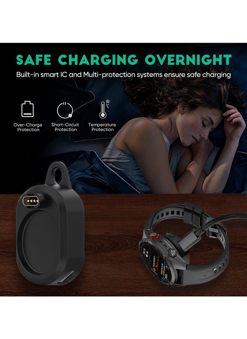 SYOSI - Charging Dock Adapter for Garmin Watch, USB C & Micro USB Watch Charger Charging Adapter Connector Converter Dock, Compatible with Fenix, Instinct, Tide, Tactical, Forerunner, and More Series - Image 1