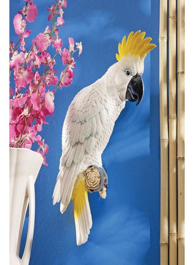 Design Toscano QL119618 Citron Cockatoo Bird Tropical Decor Wall Sculpture, 14 Inch, Polyresin, Full Color, 9.00" x 14.00" - Image 2