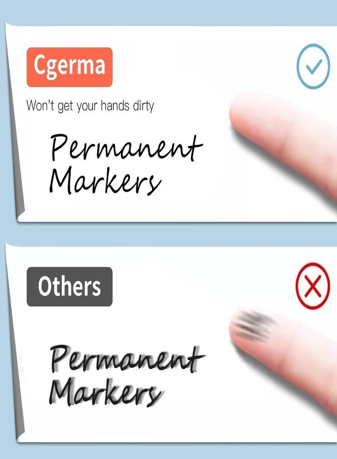 Cgerma Ultra Fine Point Permanent Markers Black, 18 Pack Ultra Fine Tip Markers, Waterproof, Quickly Dry, No bleed, Works on Plastic, Wood,Stone, Metal and Glass for School Office Home - Image 4