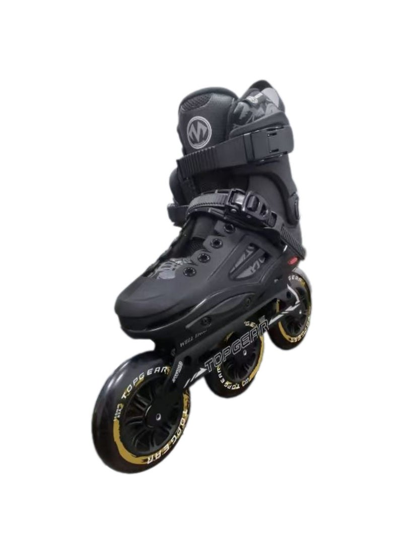 Top Gear Top Gear Kids and Adult 3-Wheels in Line Roller Skate TG 9005 – PU Wheels, High Ankle Support, No Brakes, Anti-Wear Plate, Durable & Stylish Skating Shoes for Fun & Leisure  - Image 1