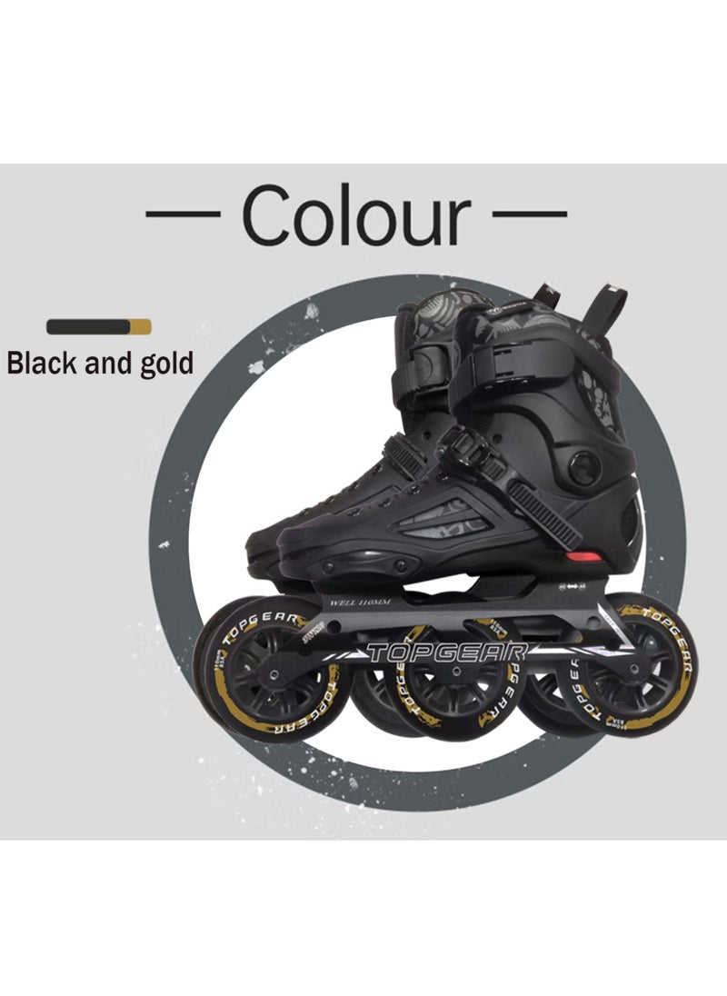 Top Gear Top Gear Kids and Adult 3-Wheels in Line Roller Skate TG 9005 – PU Wheels, High Ankle Support, No Brakes, Anti-Wear Plate, Durable & Stylish Skating Shoes for Fun & Leisure  - Image 3
