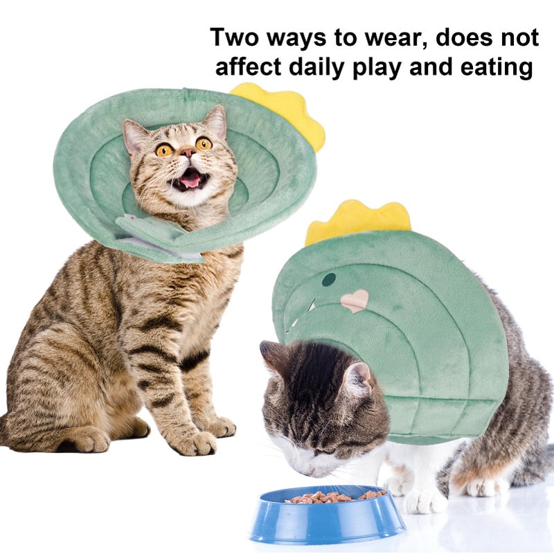 FRIUSATE Cat Cone Collar Soft, Cute Cat Recovery Collar Soft Adjustable Cat Cones to Stop Licking Comfortable Breathable Lightweight Neck Cone for Cats Kittens Pet After Surgery - Image 2
