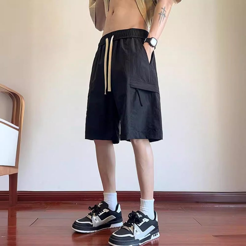 Men's Cargo Shorts 2025 Summer Thin Ice Silk Quick Dry Pockets - Image 1