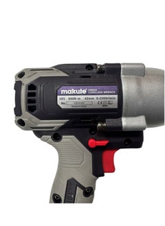makute 20V Cordless Wrench with Brushless Motor, 0~2200 RPM, 800N.m Max Torque, Includes 2x 5420-40C Batteries & Quick Charger, CW004-2BL  - Image 4