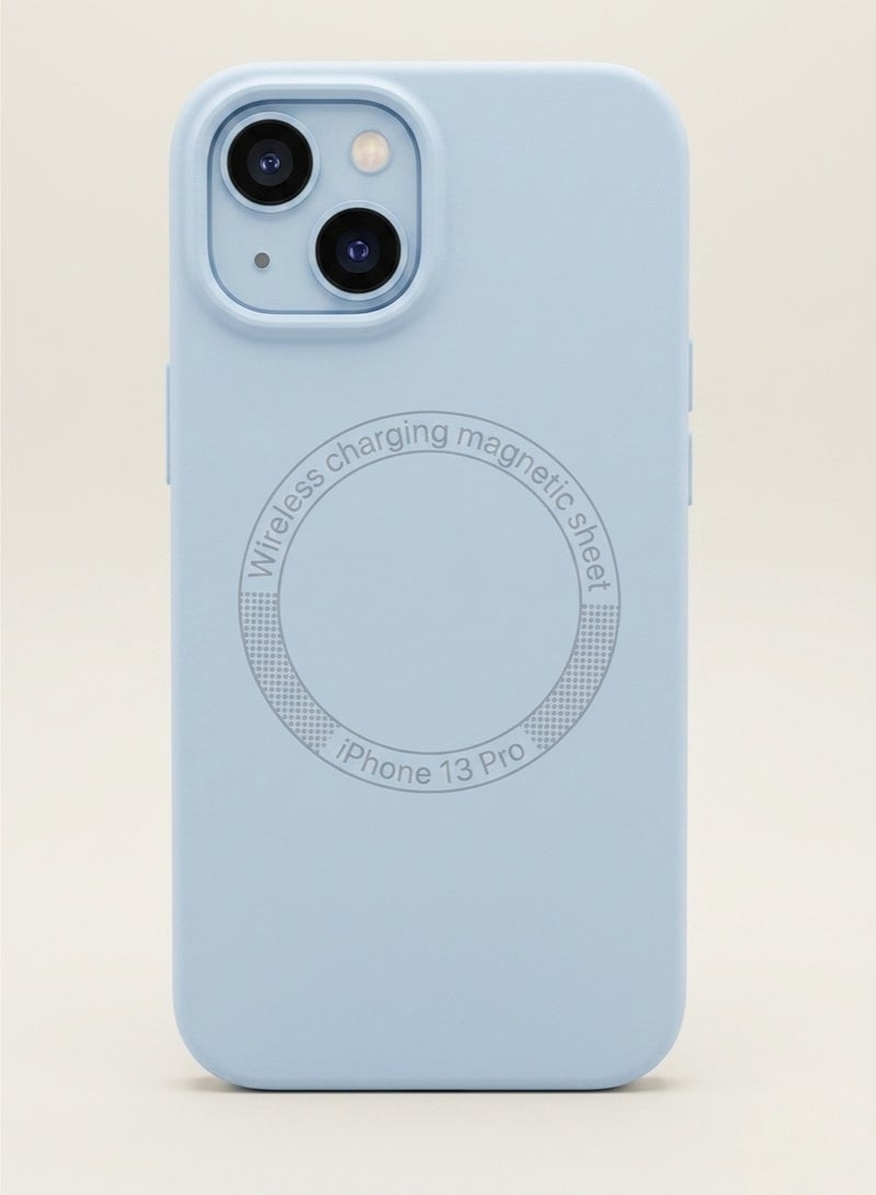 Grace Apple IPhone 15 Back Cover - Matte Baby Blue MagSafe Silicone Case for iPhone 15 Ultra-Slim Protective Phone Cover - Image 4
