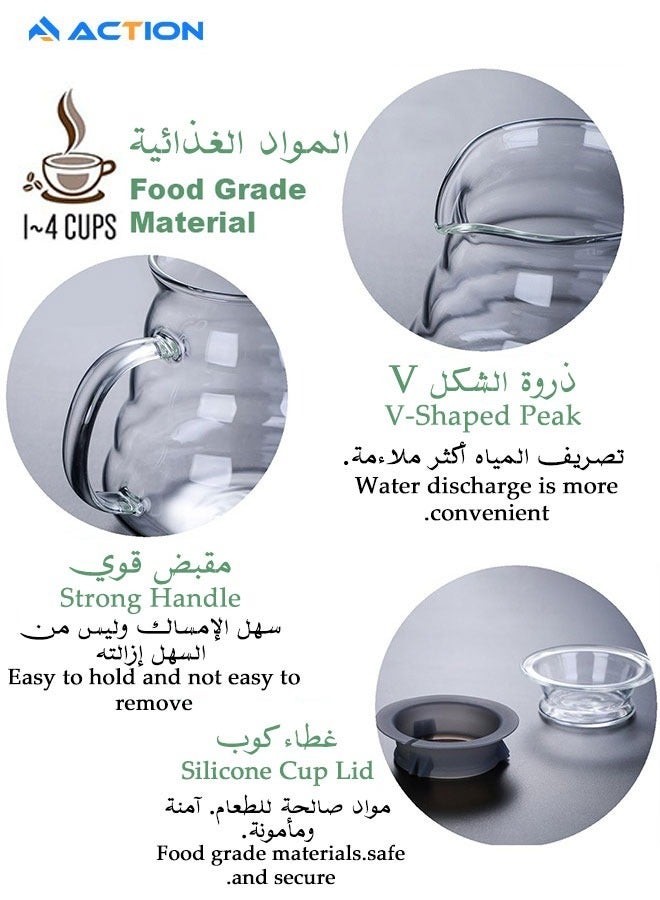 ACTION Manual V60 Hand Drip Coffee Maker 600ml Set Pack Of 3 - Image 5