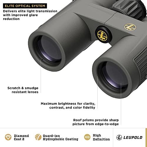 Leupold BX-4 Pro Guide HD Binoculars, 10x32mm, Shadow Gray (172660) - Image 2