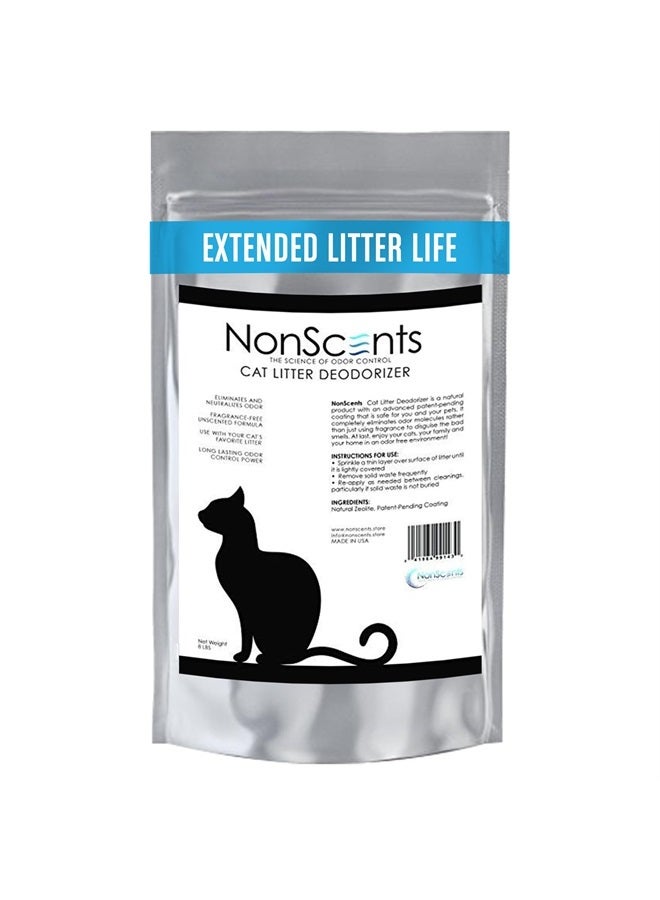 NonScents معطر رمل القطط - مزيل روائح صندوق الرمل - يقلل من الحاجة للتنظيف ويطيل عمر رمل القطط - تركيبة خالية من العطور تقضي على الروائح غير المرغوب فيها - كيس 8 أرطال - Image 1