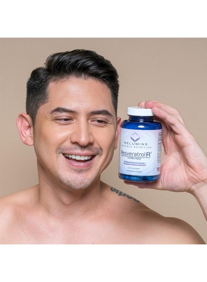 Relumins Resveratrol 600mg Supplement - High-Potency Antioxidant with Grape Seed & Red Wine Extract - Supports Skin, Heart Health & Immune System - 120 Vegan Capsules - Image 2