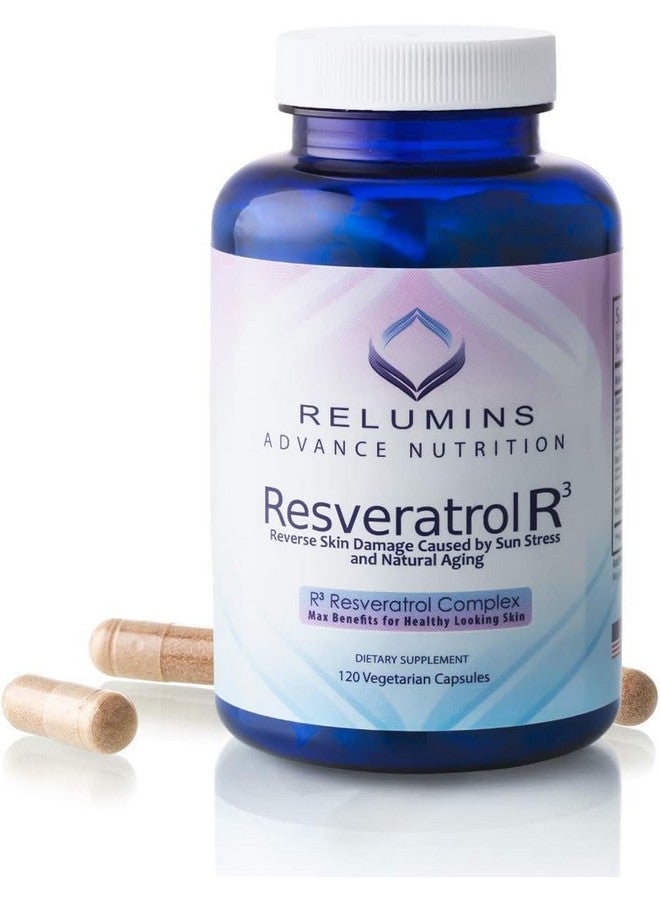 Relumins Resveratrol 600mg Supplement - High-Potency Antioxidant with Grape Seed & Red Wine Extract - Supports Skin, Heart Health & Immune System - 120 Vegan Capsules - Image 1