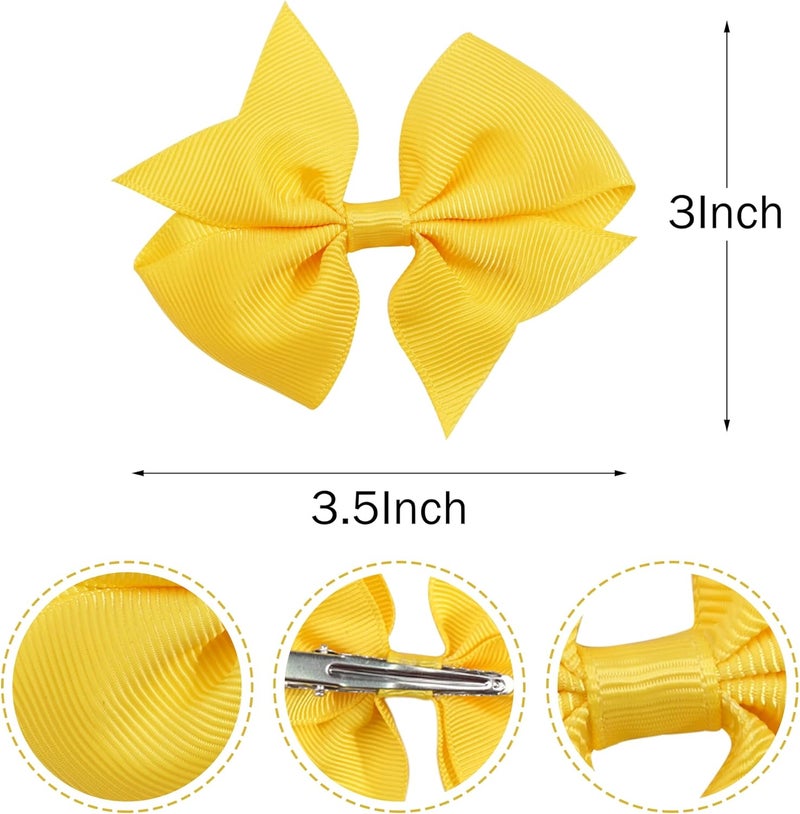 JOYOYO 40 Colors Baby Girls Hair Bows Clips Grosgrain Ribbon Forked tail Bows Clips For Girls Toddlers Kids Teens Children - Image 2