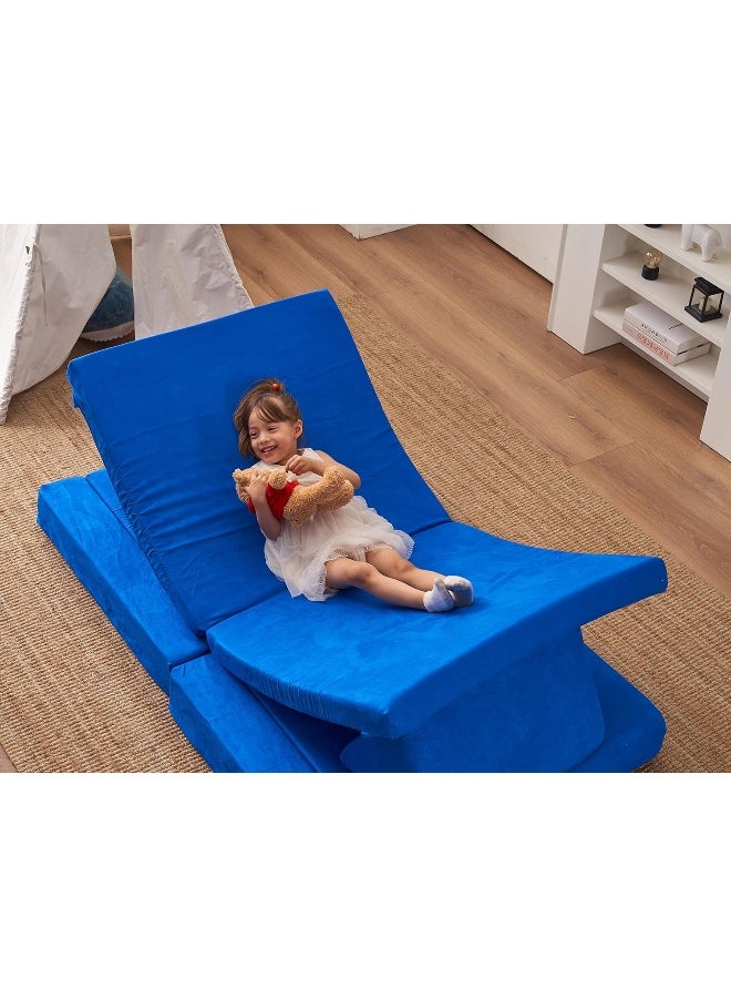 jela Kids Couch Extended Size 8PCS for Family, Floor Sofa Couch Modular Furniture for Kids Adults, Playhouse Play Set for Toddlers Babies, Modular Foam Play Couch Indoor - Image 3