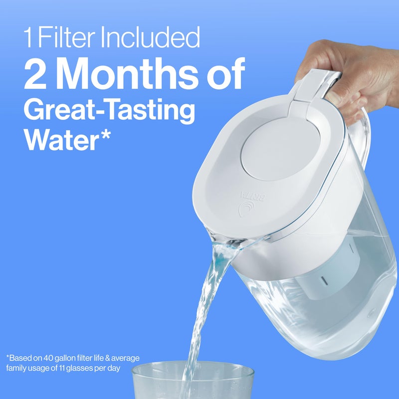 Brita Large Water Filter Pitcher for Tap and Drinking Water, Includes 1 Standard Filter, BPA-Free, Lasts Two Months, 10-Cup Capacity, Bright White - Image 5