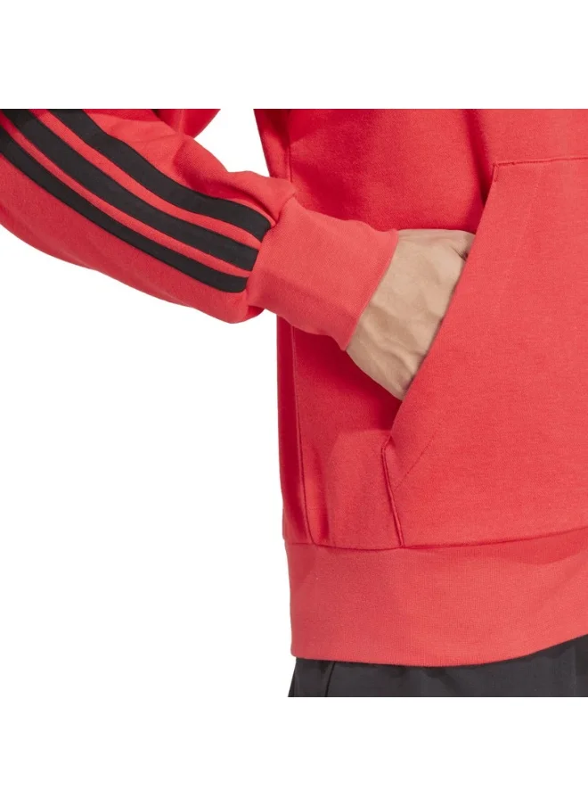 اديداس adidas M 3S FT FZ HD Red Training TRACK TOPS for Men - 2XS
