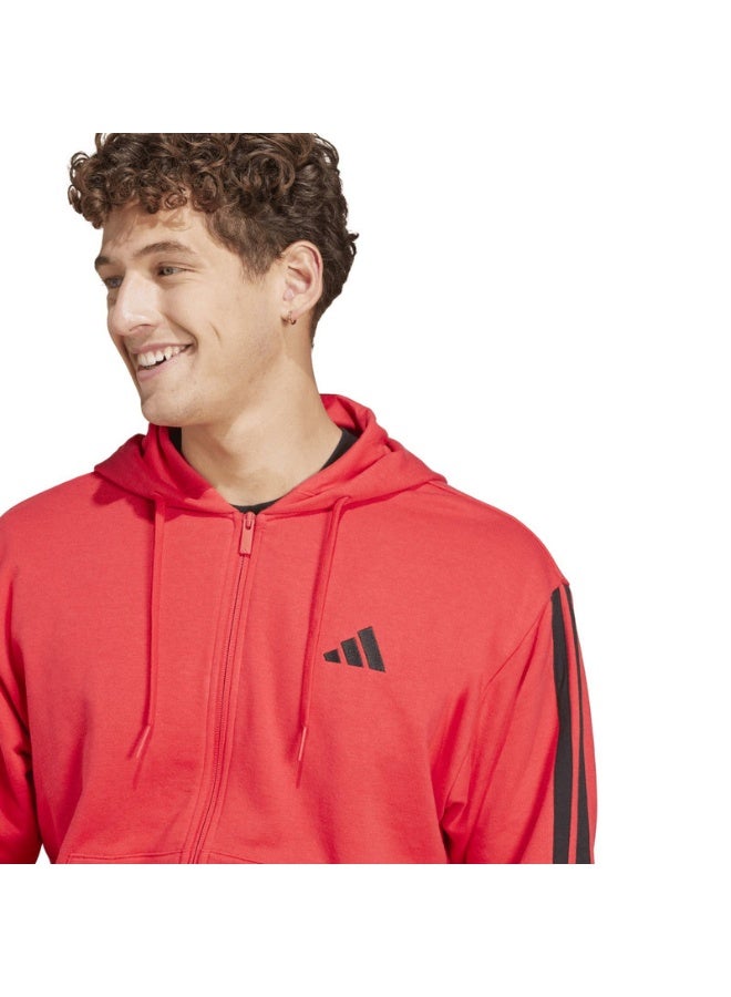 Adidas adidas M 3S FT FZ HD Red Training TRACK TOPS for Men - 2XS  - Image 5