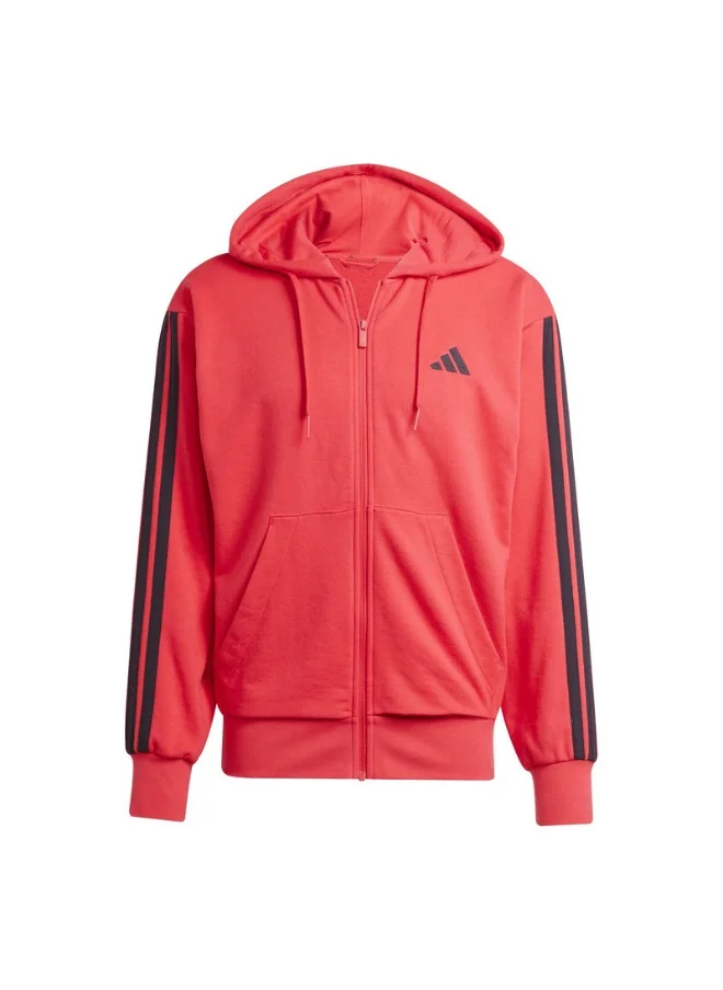 Adidas adidas M 3S FT FZ HD Red Training TRACK TOPS for Men - 2XS