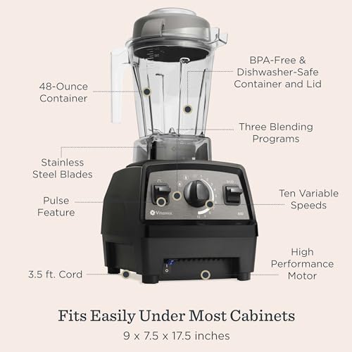Vitamix Propel Series 510 Blender with Three Blending Programs, Professional-Grade Blender for Smoothies and More, Stainless-Steel Blades, Self-Cleaning Kitchen Appliance, 48 Oz Container, Red - Image 4