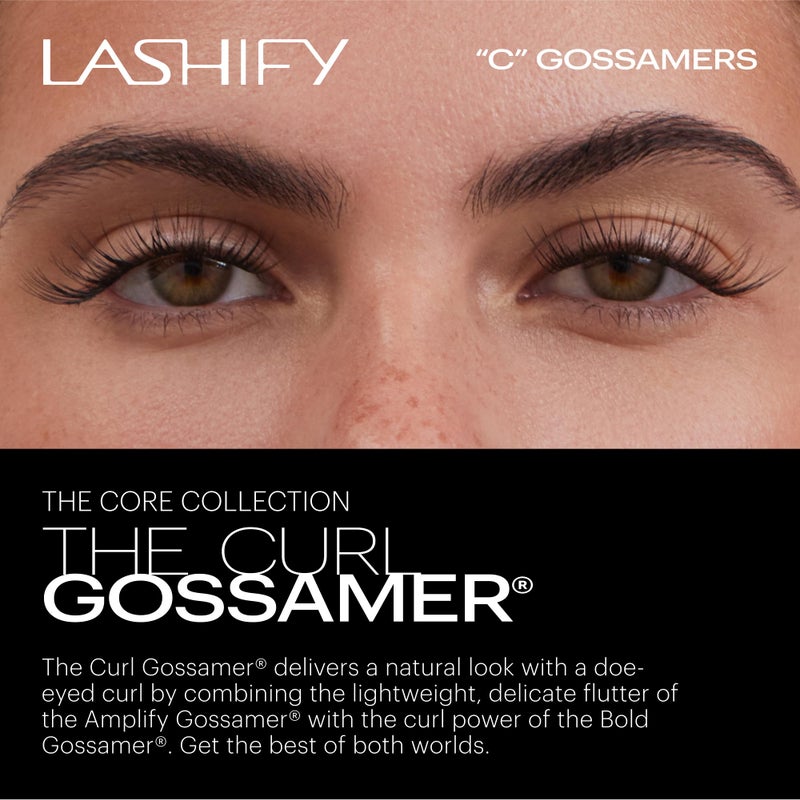 Lashify Curl 12mm Gossamer DIY Eyelash Extensions Refill, Black, Easy False Eyelashes for a Natural Look - Image 2
