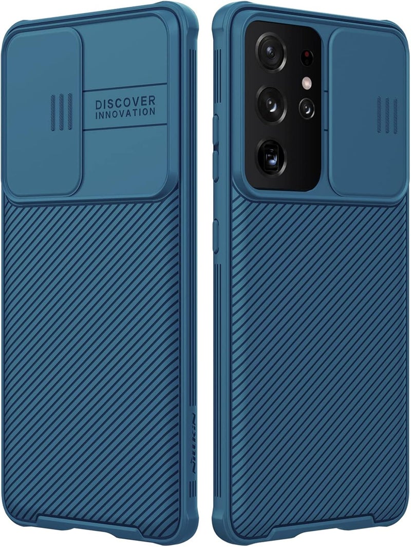 Nillkin Galaxy S21 Ultra Case Camshield Case With Slide Camera Cover, Slim Protective Case For Samsung Galaxy S21 Ultra 6.8 Inch, Blue - Image 1