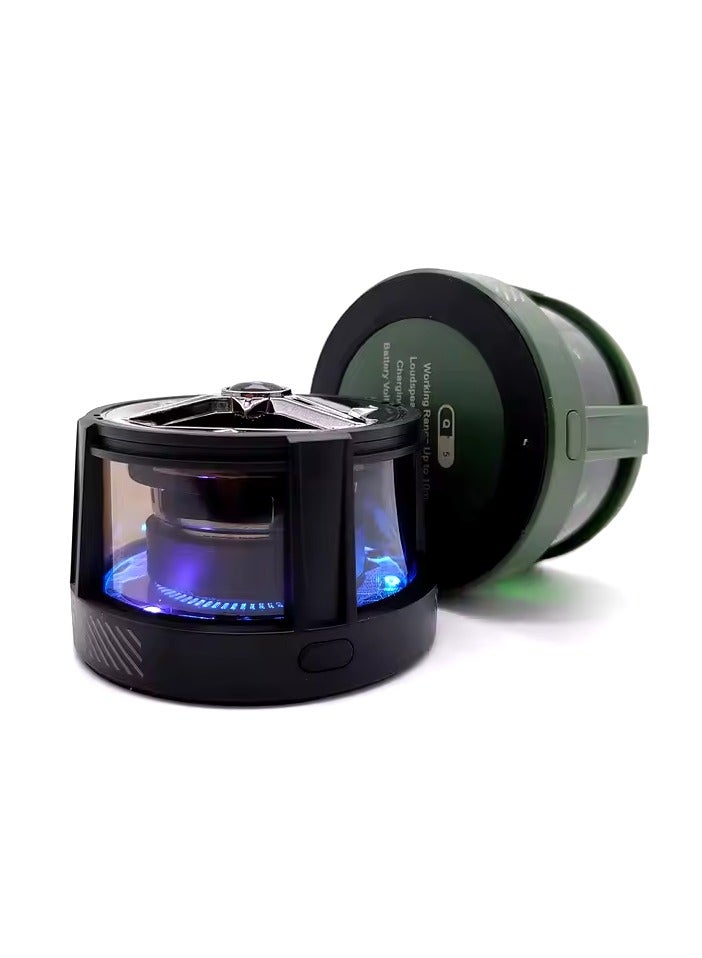 Portable Mini Wireless Bluetooth Speakers Metal Light RGB Light High Quality Stereo Subwoofer Home Speakers Green - Image 3