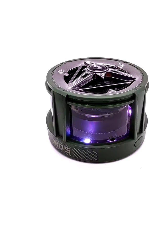 Portable Mini Wireless Bluetooth Speakers Metal Light RGB Light High Quality Stereo Subwoofer Home Speakers Green - Image 2