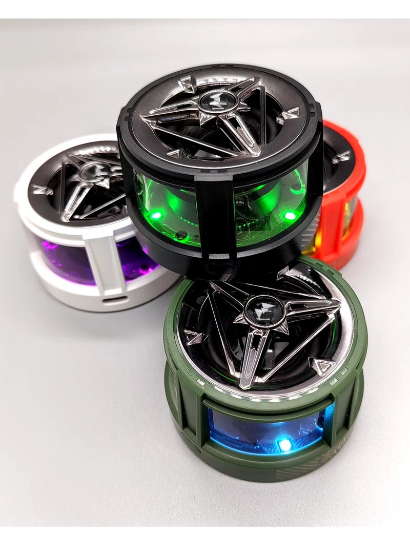 Portable Mini Wireless Bluetooth Speakers Metal Light RGB Light High Quality Stereo Subwoofer Home Speakers Green - Image 4