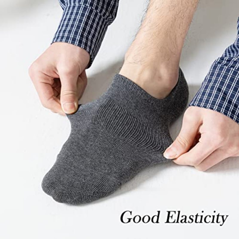 6 Pairs Cotton Sneaker Socks for Men and Women with Non-Slip Silicone, Invisible - Image 4