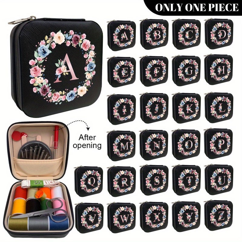 Compact Travel Sewing Kit Style P With 26 Letter Designs Needles Threads Scissors And Essential Repair Tools In Various Colors For Quick Fixes - Image 1