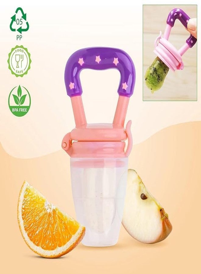 FIRAGE Baby Food Feeder Set for 6-12 Months - Fruit Pacifier, Food Nibbler & Teething Toy - BPA-Free, Safe Self-Feeding Training Feeder for Fruits & Purees (2) - Image 4
