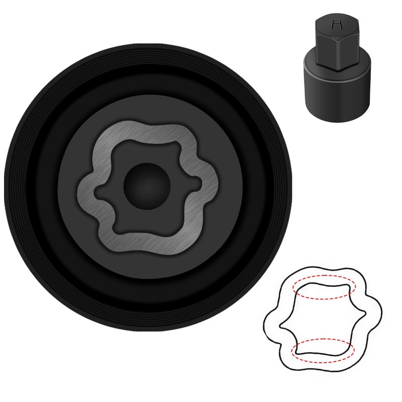 JEUCLEL HWheel Locking Nut Key Compatible with Toyota Models Lexus Tacoma Wheel Lock Nut Socket Adapter AntiTheft Lug Removal Tool Socket Remover Hand Repair Tool - Image 2