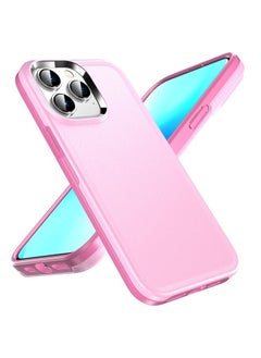 Generic Case Cover For iPhone 13 Double Solid Color Armor Phone Case Pink 