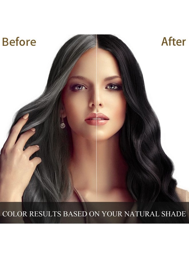 Ivnil Instant Black Hair Dye Shampoo For Women Meidu Hair Color Shampoo Gray Hair For Men 100% Gray Coverage Herbal Ingredients 3 In 1 Black Hair Dye 500Ml - Image 5