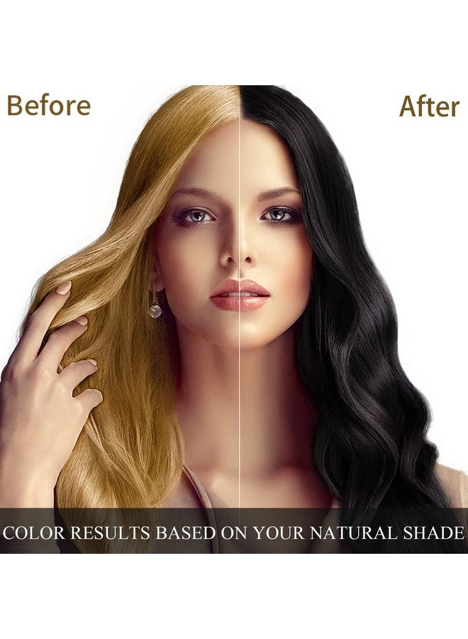 Ivnil Instant Black Hair Dye Shampoo For Women Meidu Hair Color Shampoo Gray Hair For Men 100% Gray Coverage Herbal Ingredients 3 In 1 Black Hair Dye 500Ml - Image 3