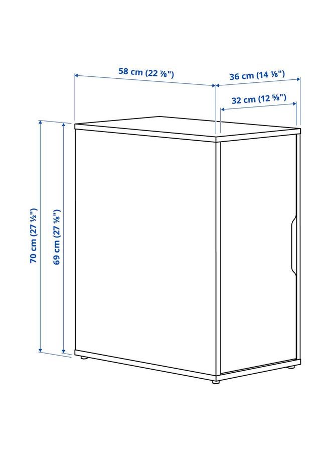 erorex Storage Unit, Dark Grey, 36X70 Cm - Image 4