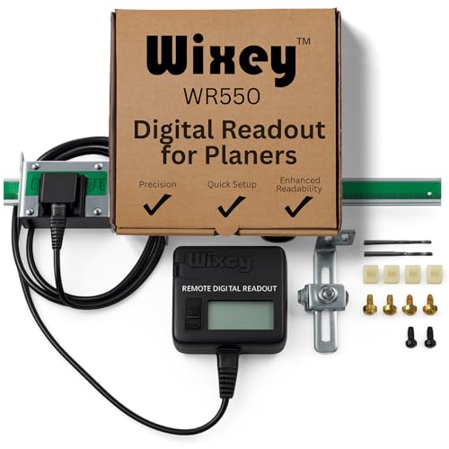 Wixey WR550 ويكسي قراءة رقمية مع شاشة LCD عن بُعد - قياس سمك دقيق 12'' ارتفاع لمخطط، صنفرة أسطوانية، وصنفرة حزام عريض - 0.002" دقة قياس رقمية لقياس - Image 1