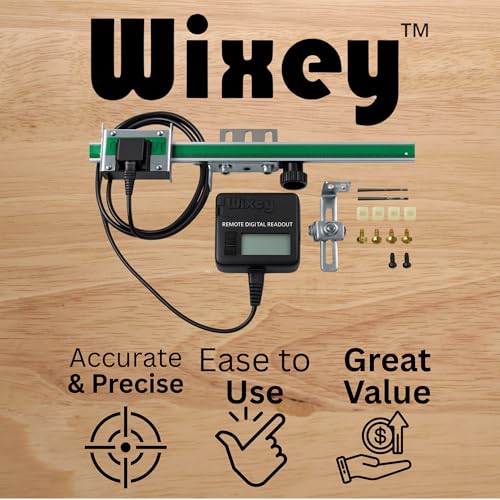 Wixey WR550 ويكسي قراءة رقمية مع شاشة LCD عن بُعد - قياس سمك دقيق 12'' ارتفاع لمخطط، صنفرة أسطوانية، وصنفرة حزام عريض - 0.002" دقة قياس رقمية لقياس - Image 2