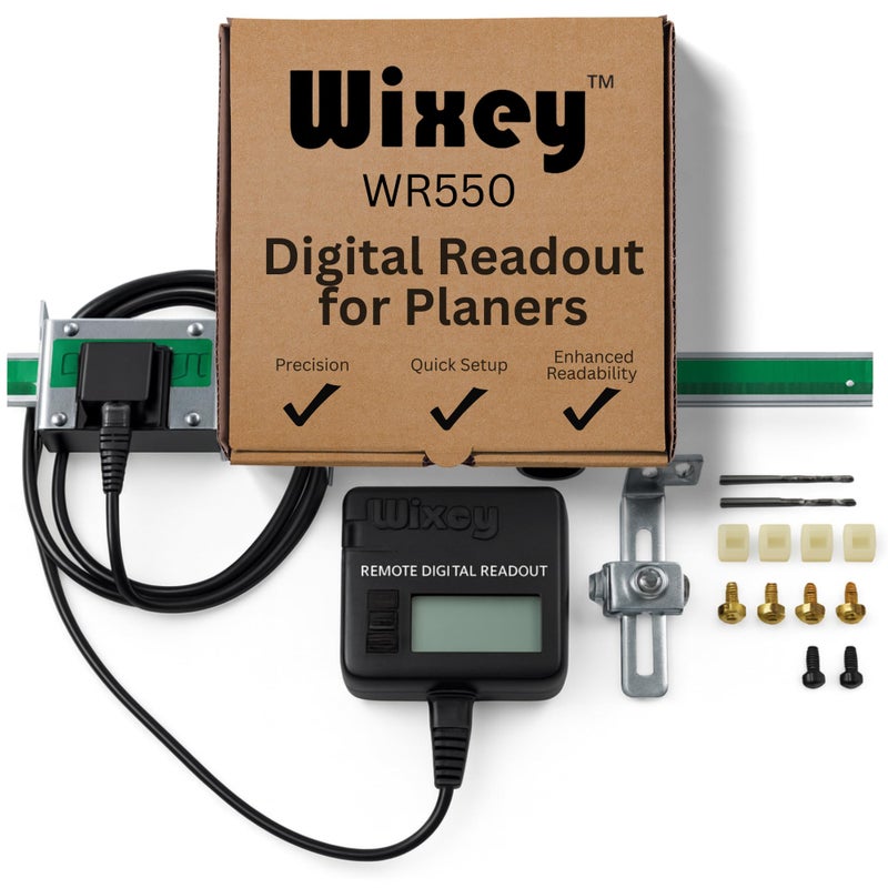 Wixey WR550 ويكسي قراءة رقمية مع شاشة LCD عن بُعد - قياس سمك دقيق 12'' ارتفاع لمخطط، صنفرة أسطوانية، وصنفرة حزام عريض - 0.002" دقة قياس رقمية لقياس - Image 3